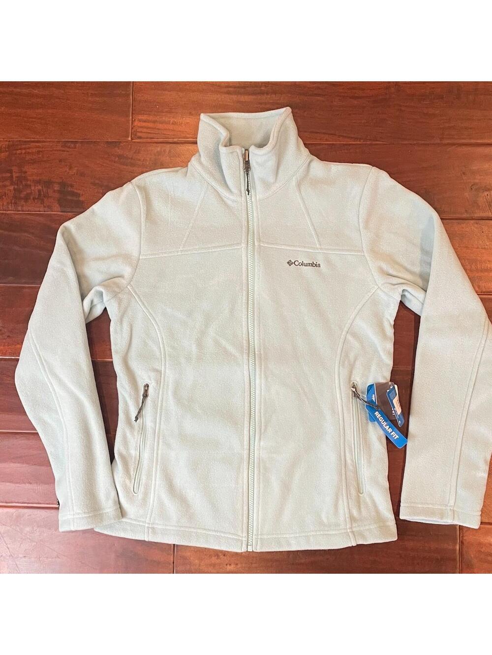 NTW Columbia Teal Full Zip Women's Mock Neck Jacket Size S Outdoor Casual